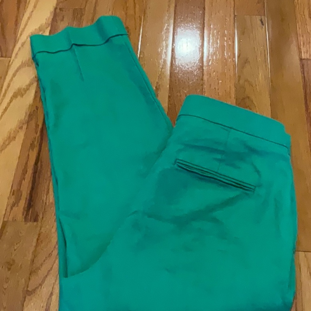 Ann Taylor Teal Cropped Ankle Pants
